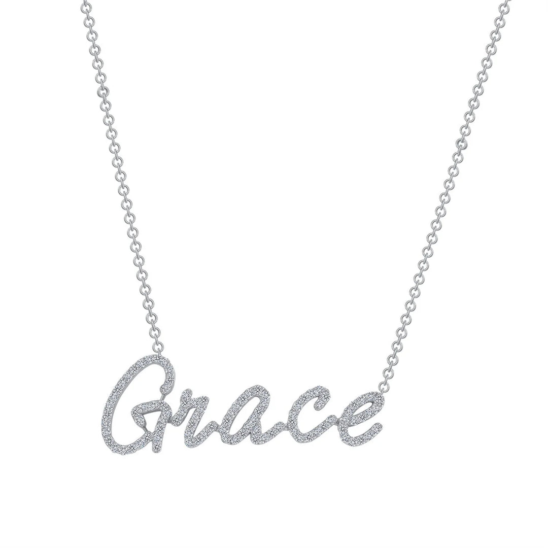 Colar Personalizado com Nome Em Zirconia Banhado a Ouro 18k