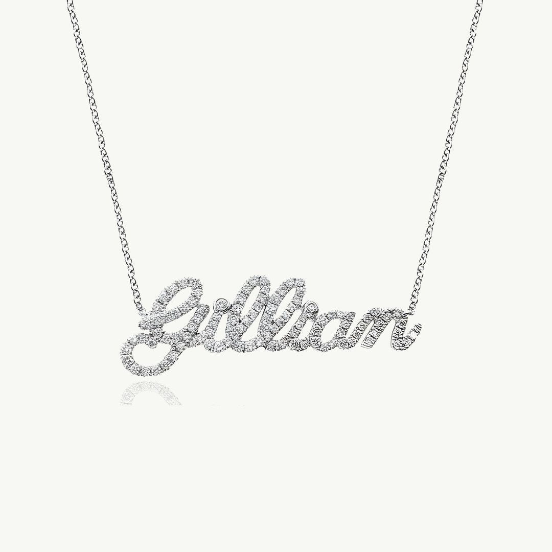 Colar Personalizado com Nome Em Zirconia Banhado a Ouro 18k