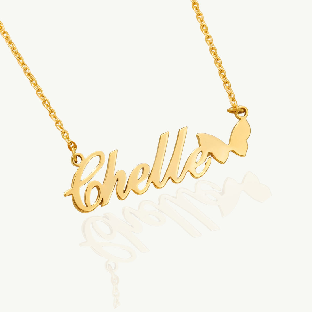 Colar Personalizado Com Nome E Desenho Banhado A Ouro 18k