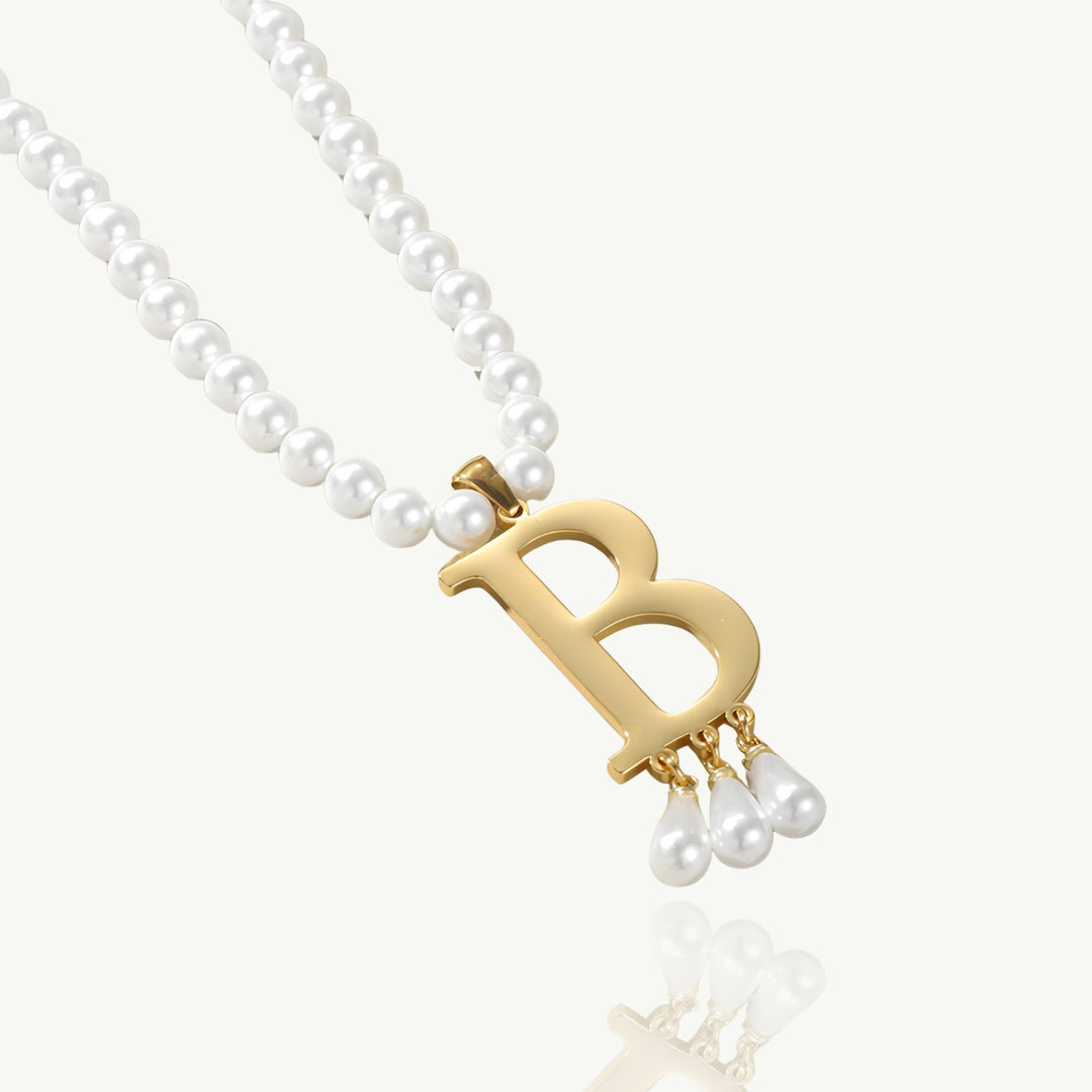 Colar Personalizado com Inicial e Pérolas Since - Ziriah