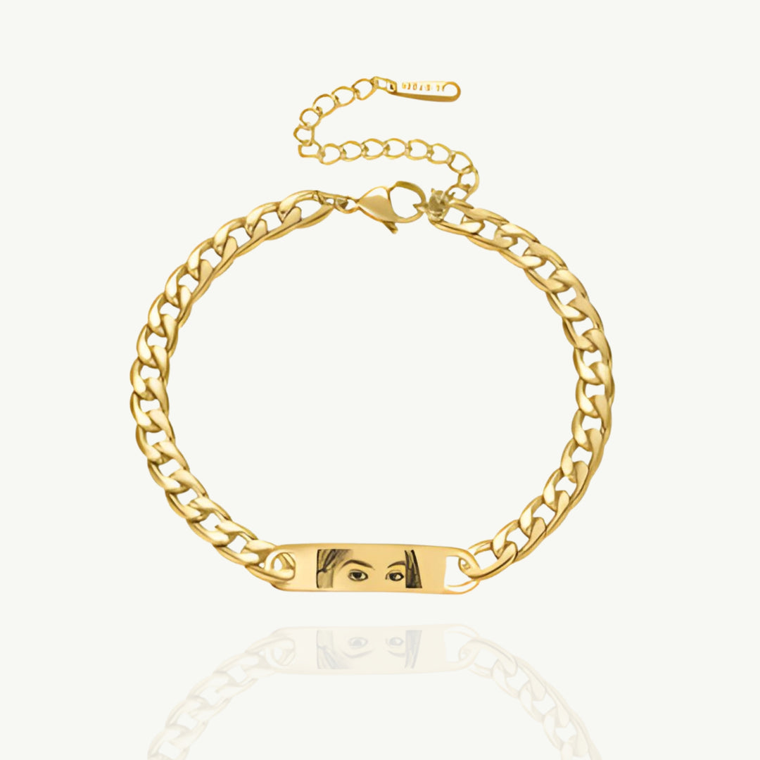 Pulseira Personalizada com Foto em Aço Inoxidável – Alina