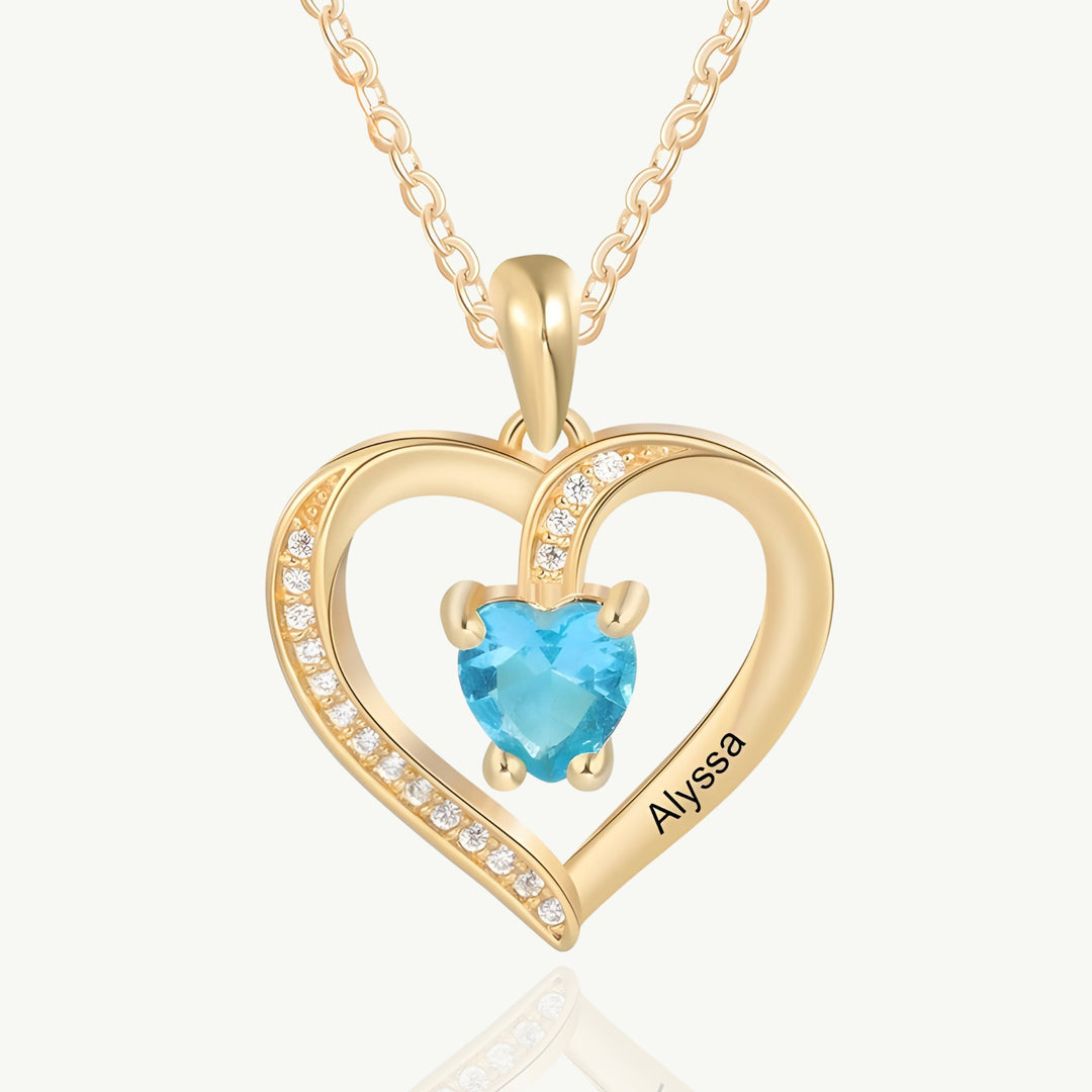 Colar Personalizado Com Nome E Coração Aço Inoxidável