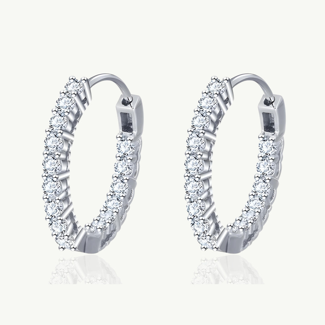 Brincos de Argola Personalizados com Zircônia Brilhante