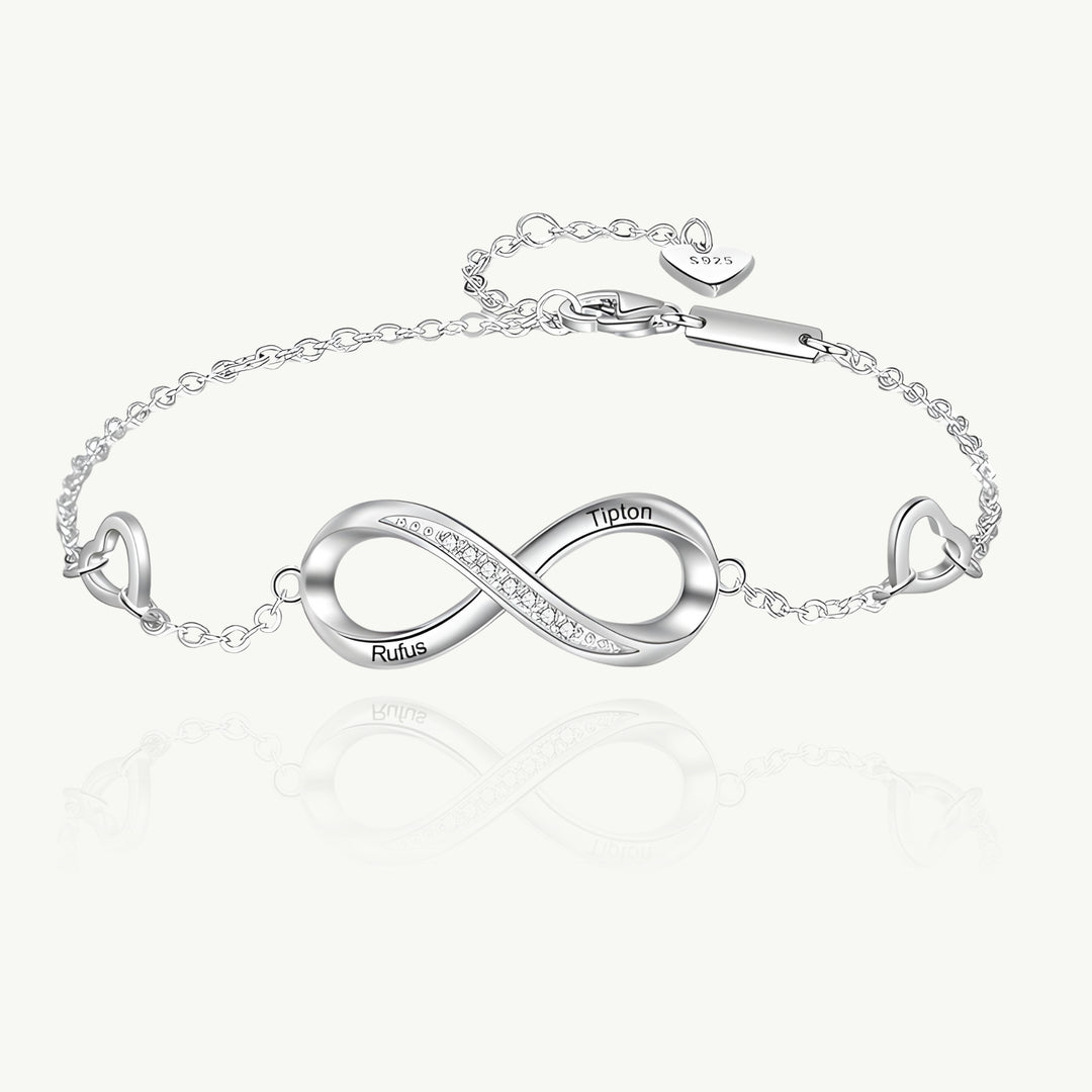 Pulseira Personalizada Infinito em Prata 925 com Nome