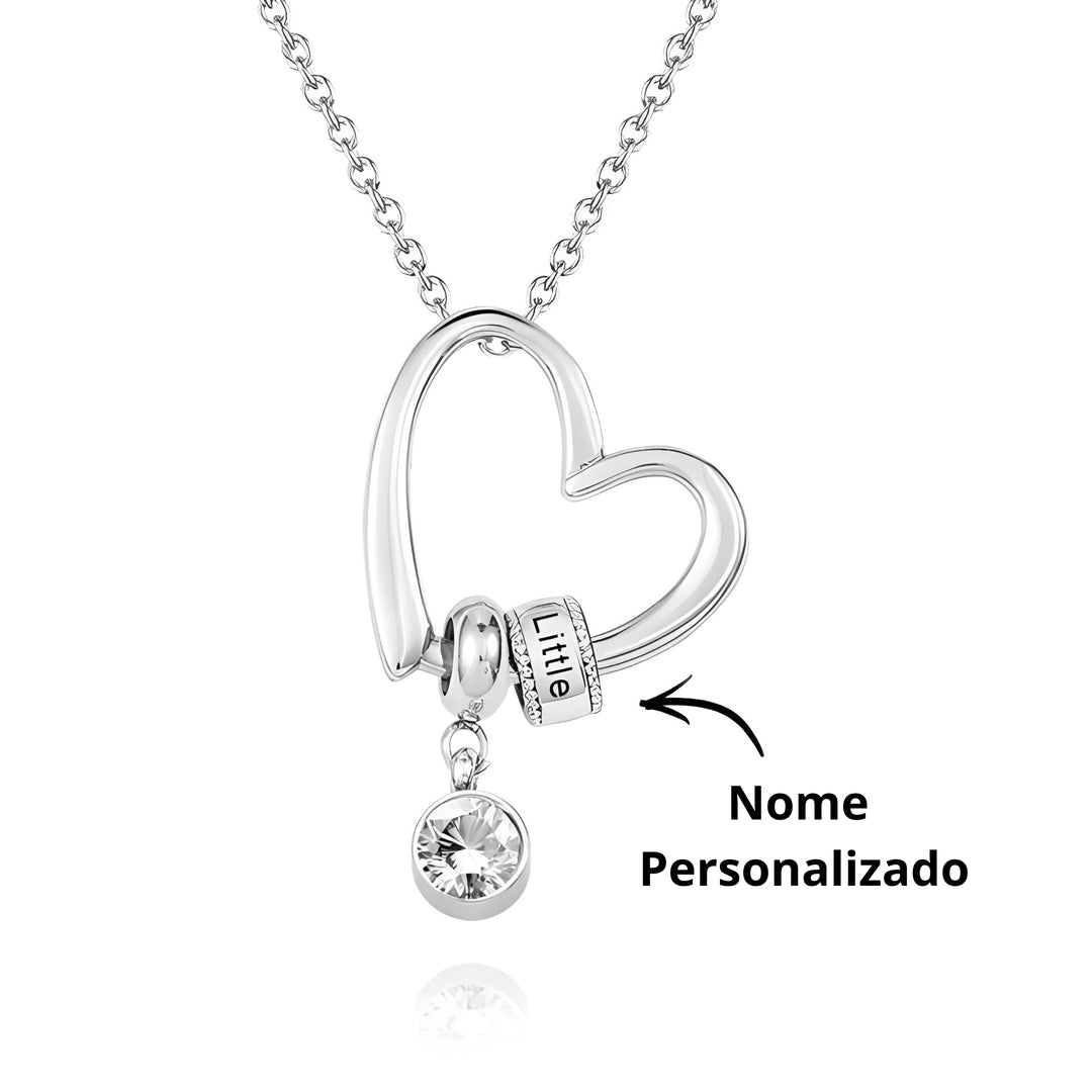 Colar Personalizado com Nome e Pedra de Nascimento