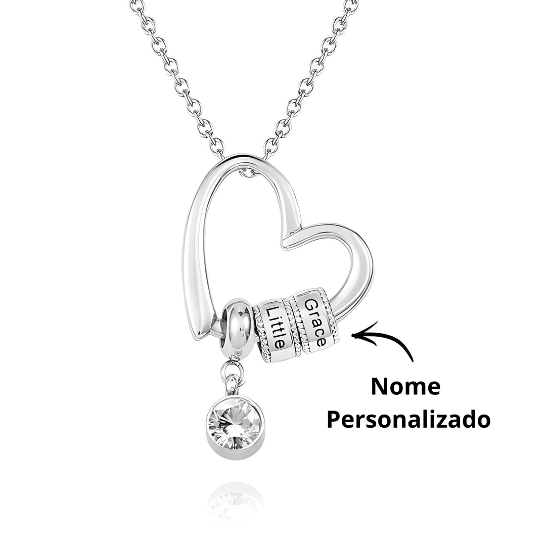 Colar Personalizado com Nome e Pedra de Nascimento