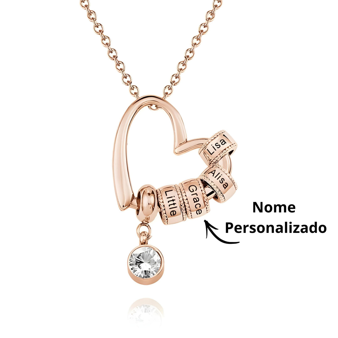 Colar Personalizado com Nome e Pedra de Nascimento