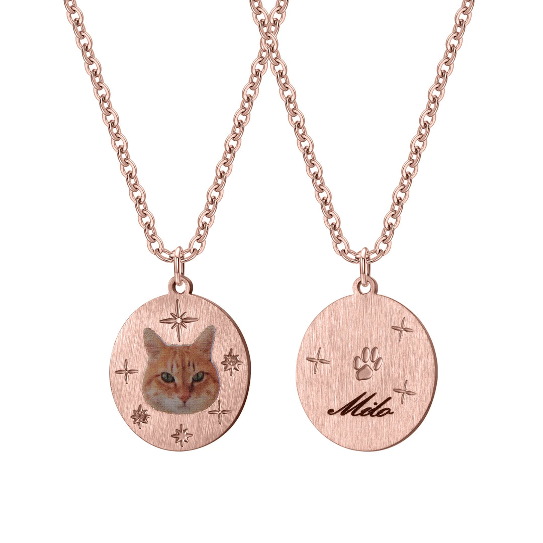 Colar de esmalte personalizado gato memorial colar gato esmalte jóias pet memorial gato presente para sua perda de animal de estimação jóias artesanais