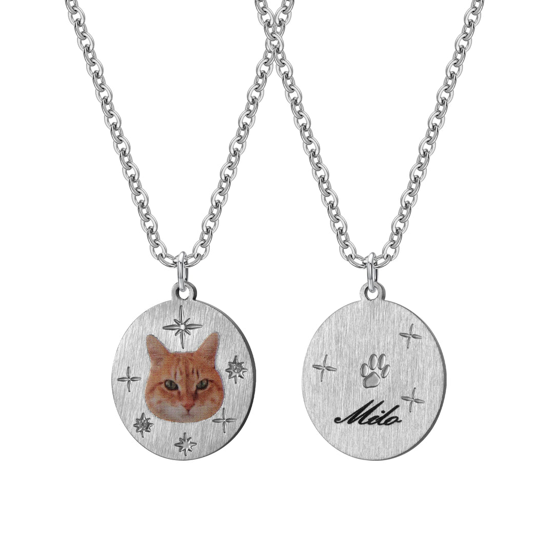 Colar de esmalte personalizado gato memorial colar gato esmalte jóias pet memorial gato presente para sua perda de animal de estimação jóias artesanais