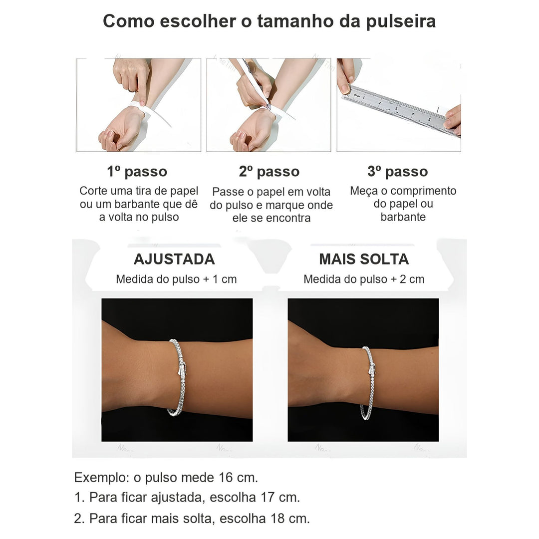 Pulseira de Moissanite com Halo a partir de 10 ct em Prata 925