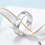 Anel de pé de bebê jewelora, nome personalizado, vazado, fofo, com pedra de aniversário, personalizado, dentro, anéis gravados, para mulheres, presente de dia das mães