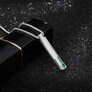 Colares de joalheiro com nome personalizado, colares de 4 lados personalizados de aço inoxidável, pingente de barra vertical
