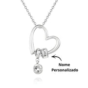 Colar Personalizado com Nome e Pedra de Nascimento