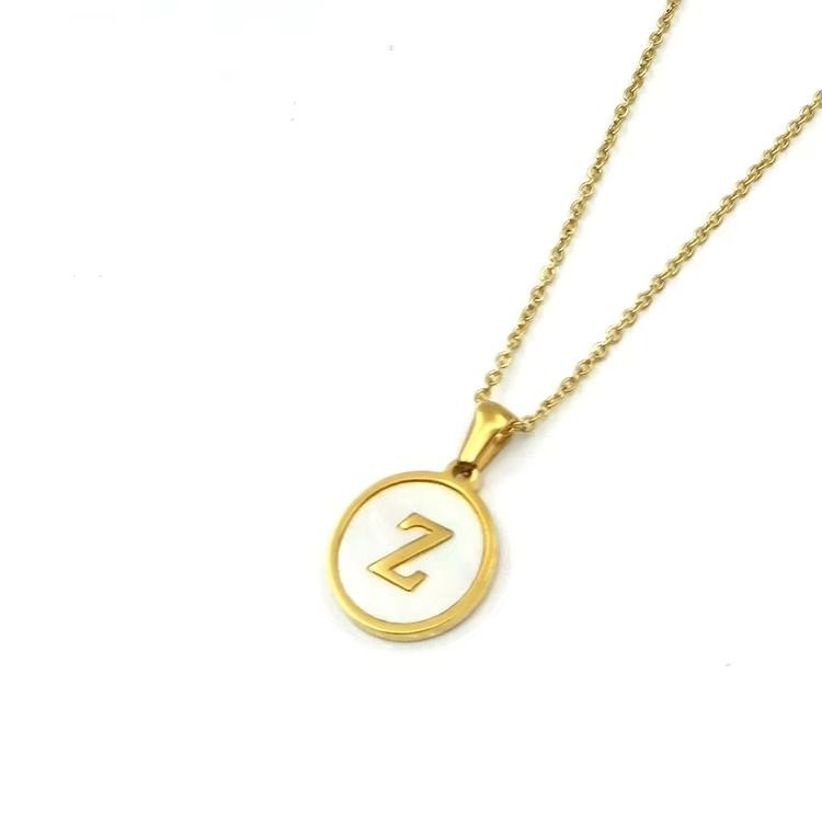 Colar Feminino Duo Iniciais Personalizado em Aço Inoxidável