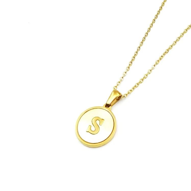 Colar Feminino Duo Iniciais Personalizado em Aço Inoxidável