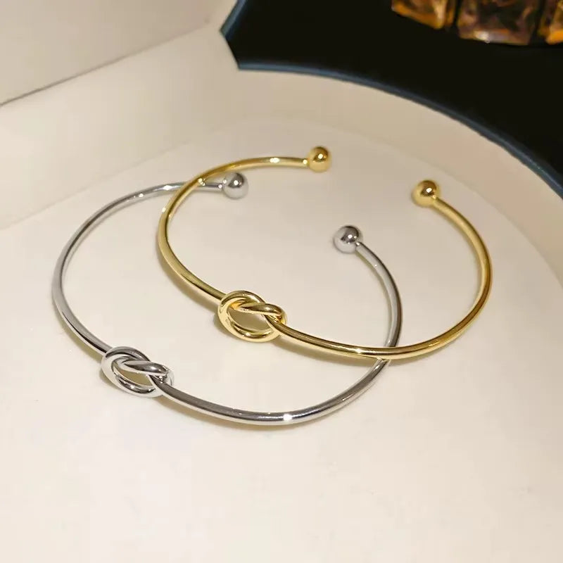 Pulseira Feminina Trançada Vintage Em Aço Inoxidável