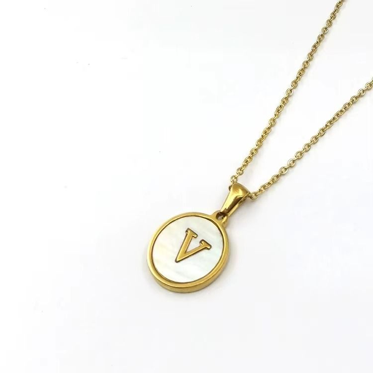 Colar Feminino Duo Iniciais Personalizado em Aço Inoxidável