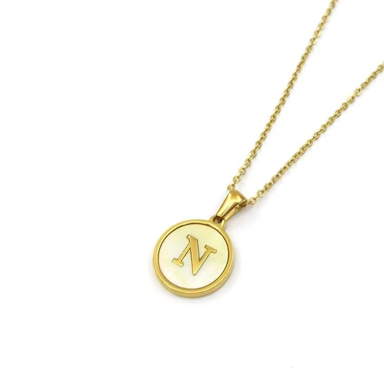 Colar Feminino Duo Iniciais Personalizado em Aço Inoxidável