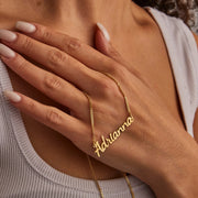 Colar com nome personalizado para mulheres, Curb Chain, personalizado, cor do ouro, aço inoxidável, nome colares, presente da jóia do Natal