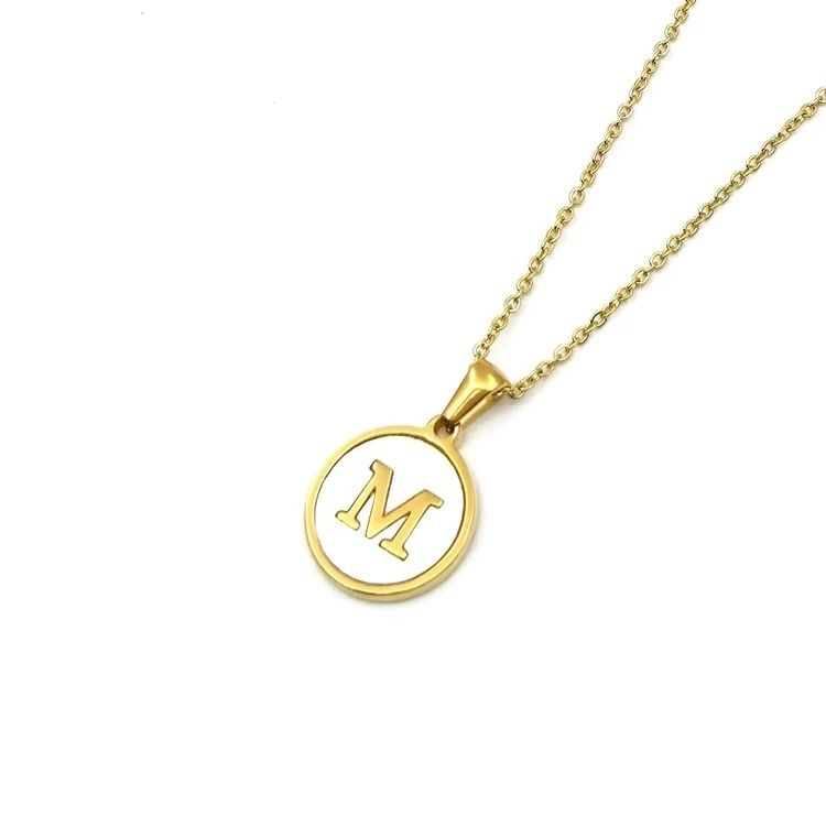 Colar Feminino Duo Iniciais Personalizado em Aço Inoxidável