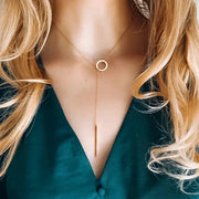 Colar Feminino Cobre Pingente Glossy Luxo Ouro Rosé 585