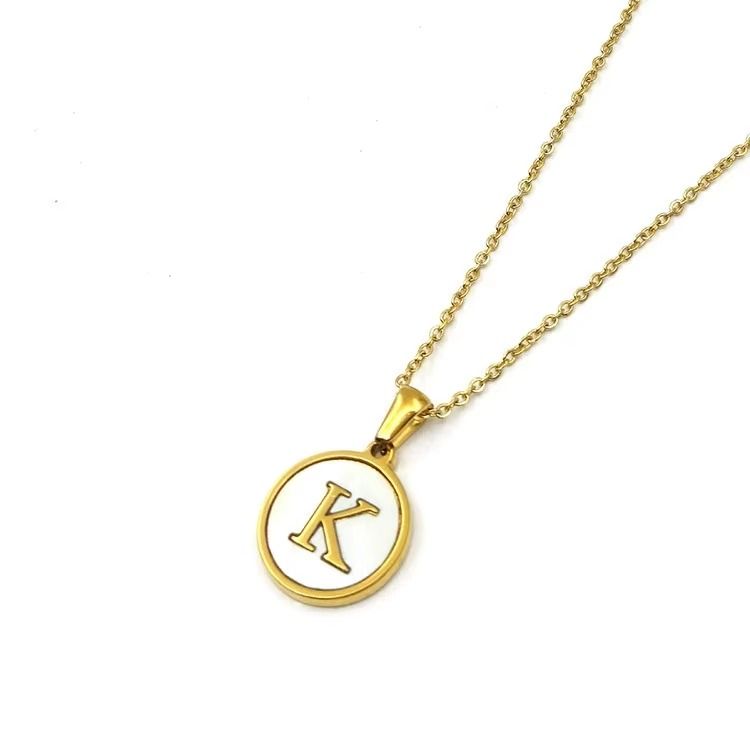 Colar Feminino Duo Iniciais Personalizado em Aço Inoxidável