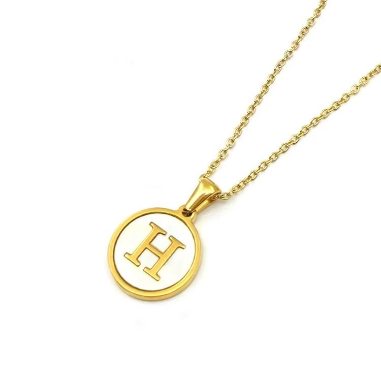 Colar Feminino Duo Iniciais Personalizado em Aço Inoxidável