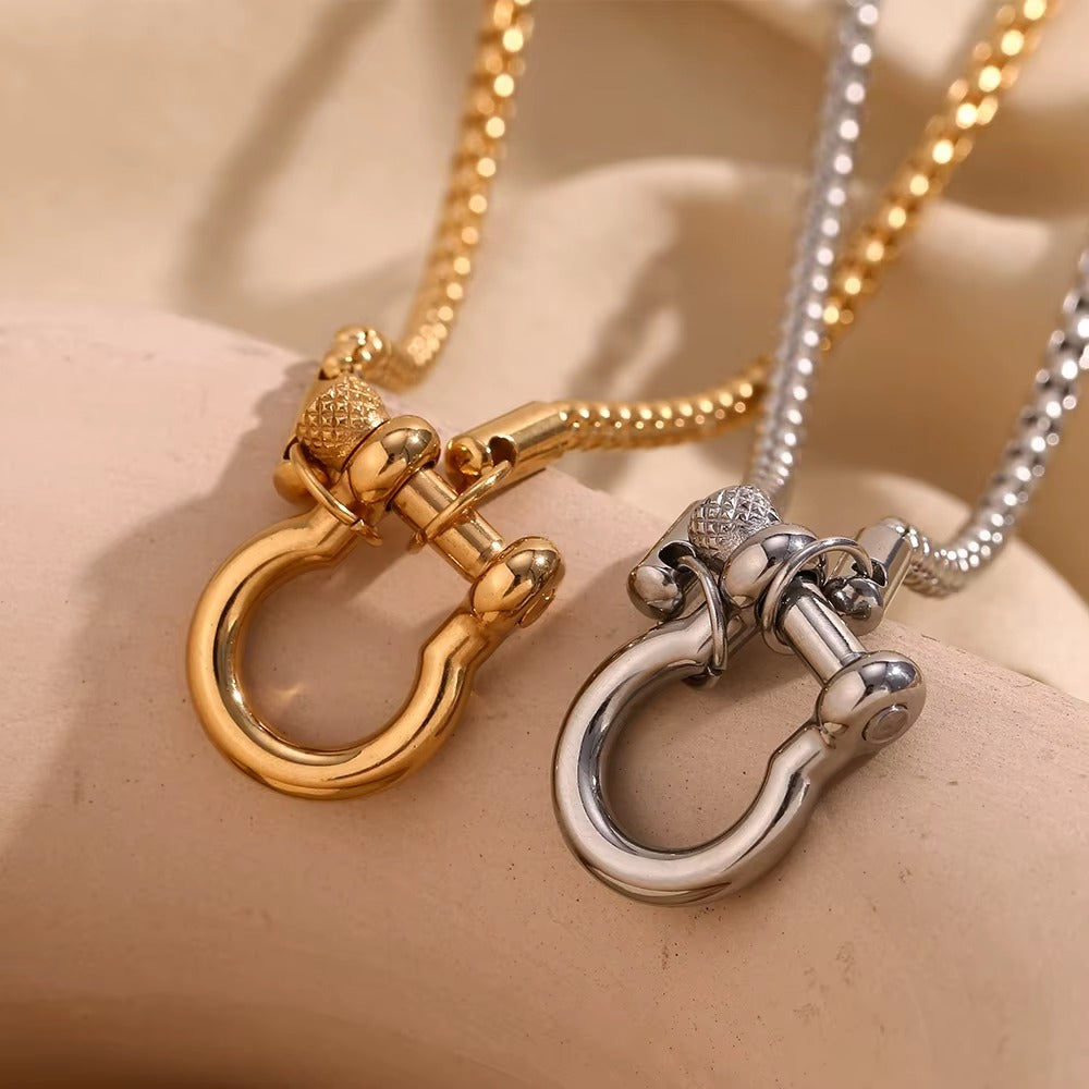 Colar Feminino Mosquetão Minimalista Aço Inoxidável - Ziriah