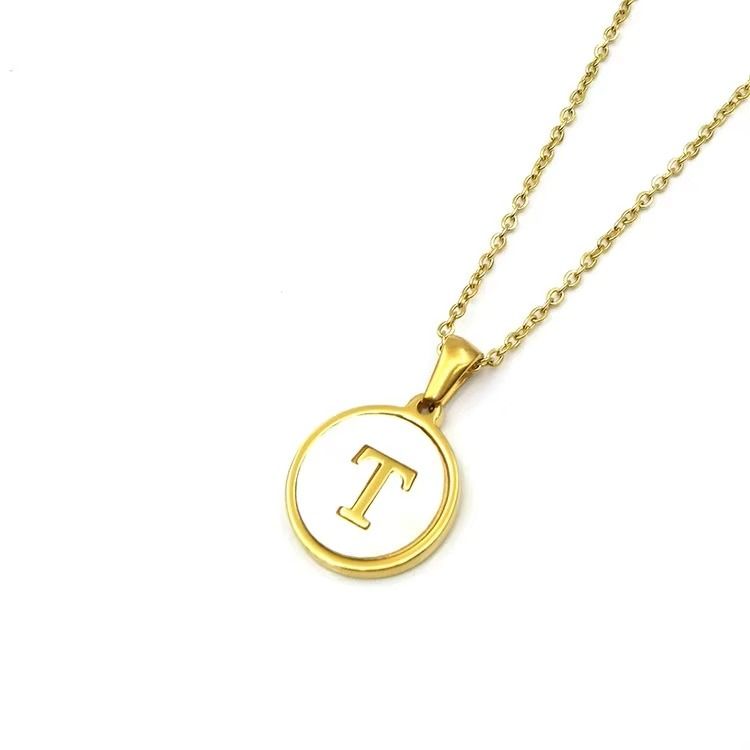 Colar Feminino Duo Iniciais Personalizado em Aço Inoxidável