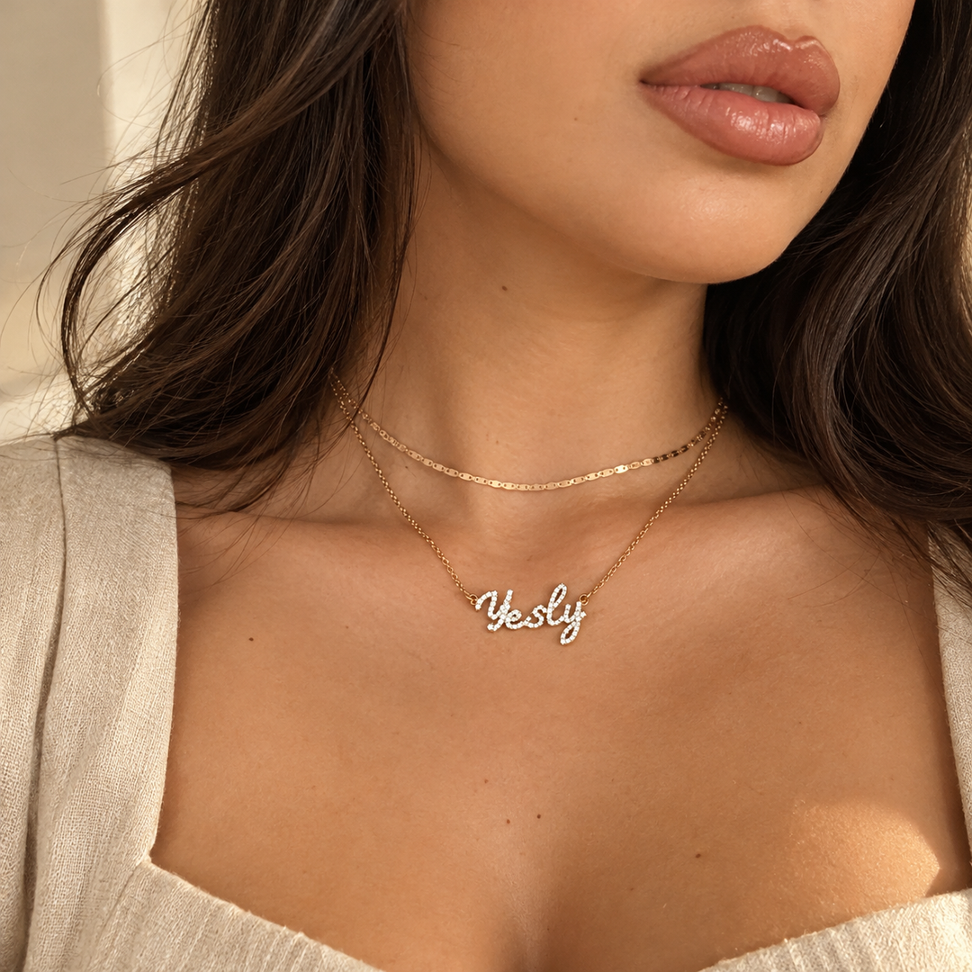 Colar Personalizado com Nome Banhado a Ouro 18k
