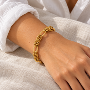 Pulseira Elos Imperial – Aço Inoxidável com Design Trançado