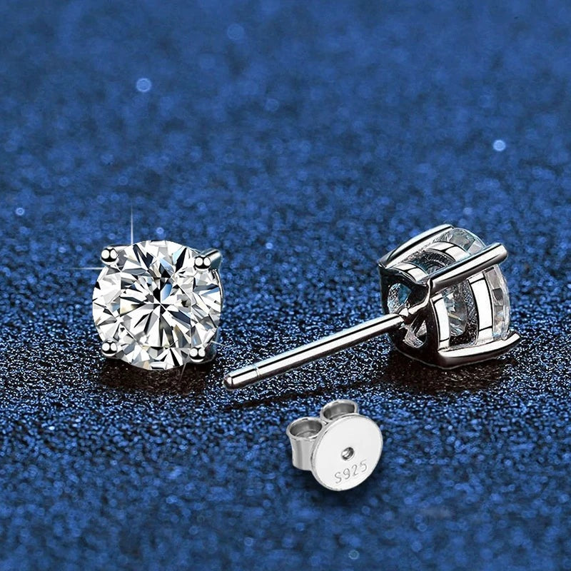 Brinco ponto de luz de moissanite do kit com tarraxa